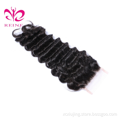 REINE Wholesale Raw Indian  Hair Deep Wave Indian Hair Bundles With Closure